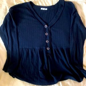 Maurice sling sleeve cotton baby doll shirt